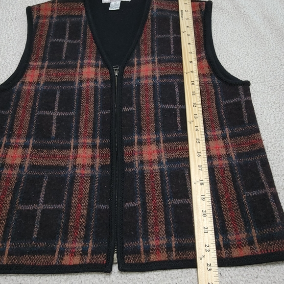 South Dudley Full Zip‎ Wool Plaid Vest Size L - Picture 6 of 8